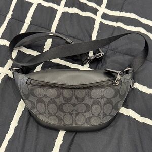 Coach Black and Gray Belt Bag